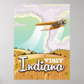 Affiche de voyage vintage Indiana (Devant)
