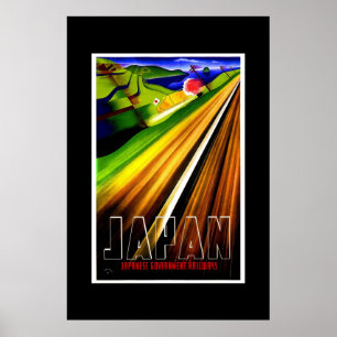Affiche de voyage vintage Japan Railways