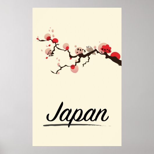 Affiche de voyage vintage Japon. (Devant)