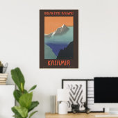 Affiche de voyage vintage Kashmir Inde (Bureau à domicile)