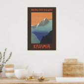 Affiche de voyage vintage Kashmir Inde (Cuisine)