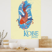 Affiche de voyage vintage Kobe Japon (Cuisine)