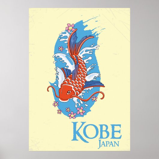 Affiche de voyage vintage Kobe Japon (Devant)