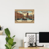 Affiche de voyage vintage Leeds Angleterre (Bureau à domicile)