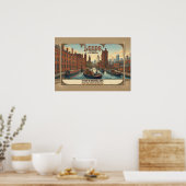 Affiche de voyage vintage Leeds Angleterre (Cuisine)
