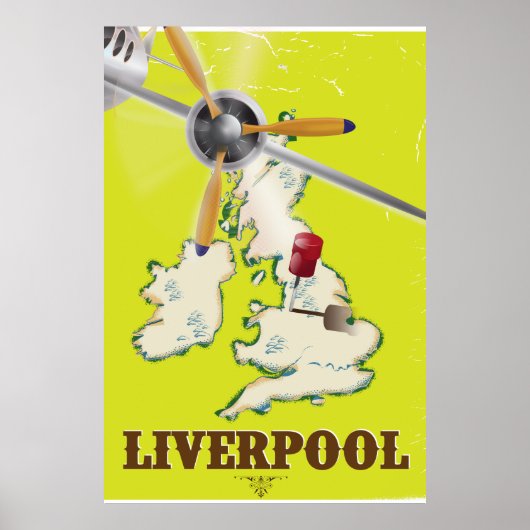 Affiche de voyage vintage Liverpool (Devant)