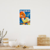 Affiche de voyage vintage Madrid Espagne (Cuisine)