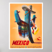 Affiche de voyage vintage mexicaine (Devant)