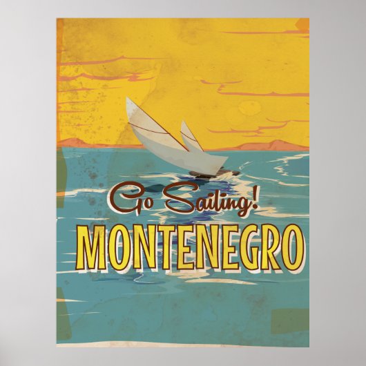 Affiche de voyage vintage Monténégro (Devant)