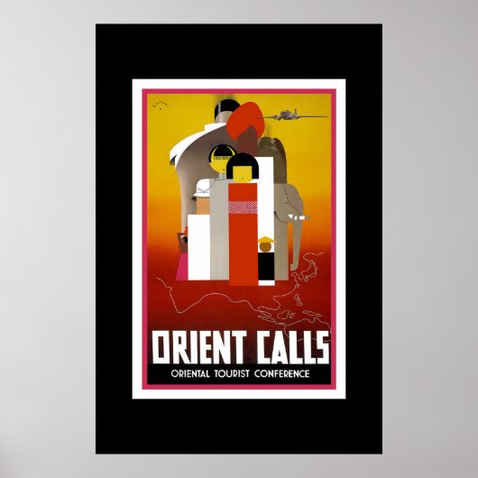 Affiche de voyage vintage Orient (Devant)