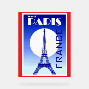 Affiche de voyage vintage Paris, France