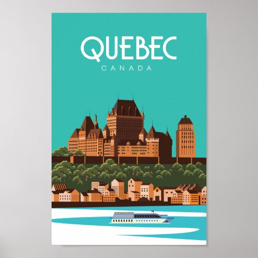 affiche de voyage vintage québec canada (Devant)