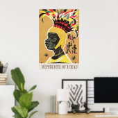 Affiche de voyage vintage République du Tchad (Bureau à domicile)