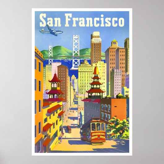 Affiche de voyage vintage San Francisco (Devant)