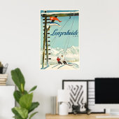 Affiche de voyage vintage ski Lenzerheide Suisse (Bureau à domicile)