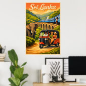Affiche de voyage vintage Sri Lanka (Bureau à domicile)
