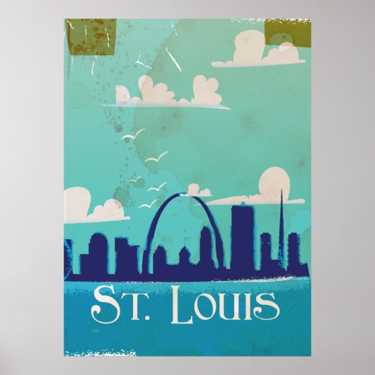 Affiche de voyage vintage St. Louis (Devant)