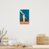 Affiche de voyage vintage Statue de la Liberté (Cuisine)