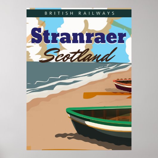 Affiche de voyage vintage Stranraer Scotland (Devant)
