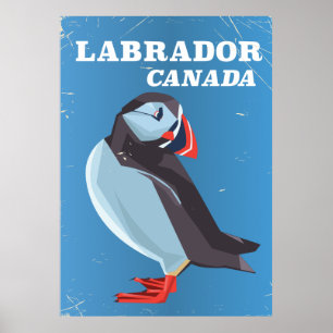 Affiche de voyage vintage sur le Macareux du Labra