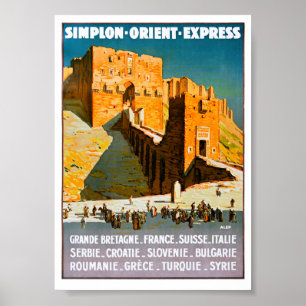 Affiche de voyage vintage Syrie Restaurée