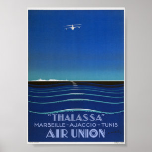 Affiche de voyage vintage Thalassa France 1927