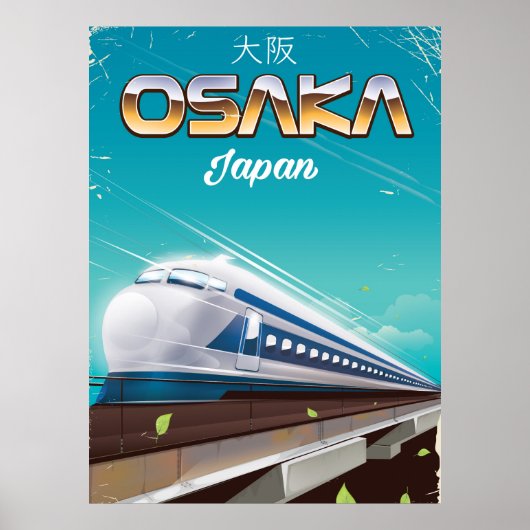 Affiche de voyage vintage Train à grande vitesse d (Devant)