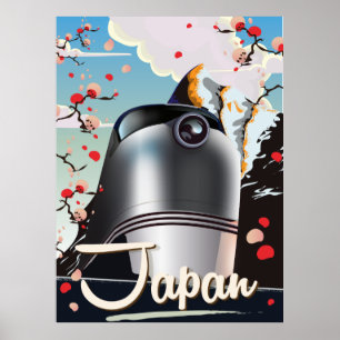Affiche de voyage vintage Train Japon.