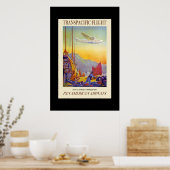 Affiche de voyage vintage transpacifique (Cuisine)