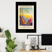 Affiche de voyage vintage transpacifique (Bureau à domicile)