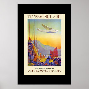 Affiche de voyage vintage transpacifique