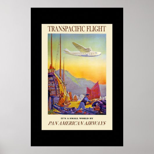 Affiche de voyage vintage transpacifique (Devant)