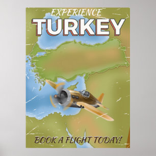Affiche de voyage vintage Turquie