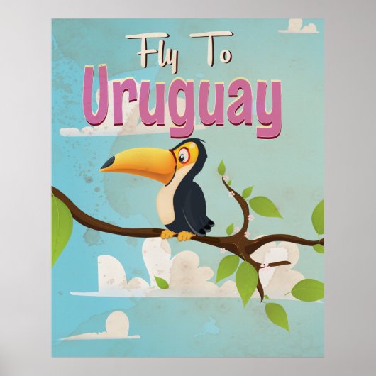 Affiche de voyage vintage Uruguay. (Devant)