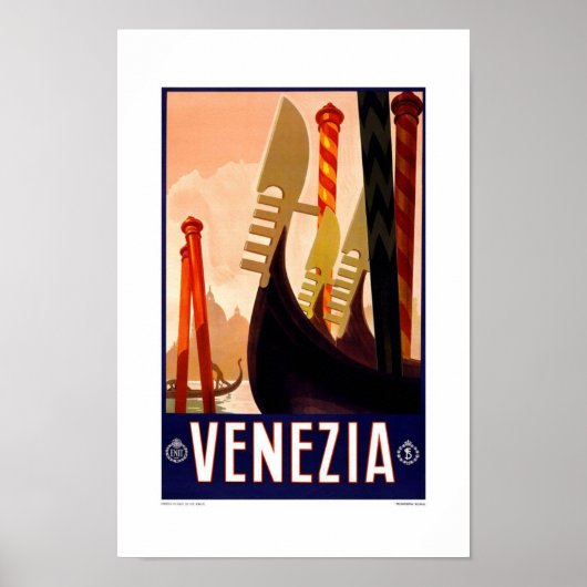 Affiche de voyage vintage Venise 2 (Devant)