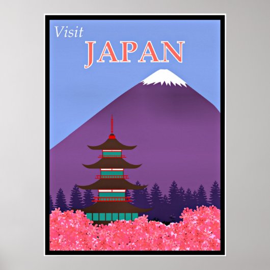 Affiche de voyage Vintage, Visit Japan (Devant)