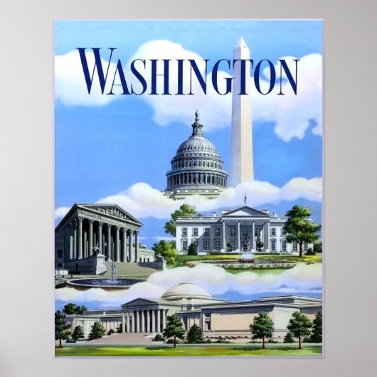 Affiche de voyage Washington DC (Devant)