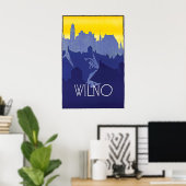 Affiche de voyage Wilno Pologne Impression d'art m (Bureau à domicile)