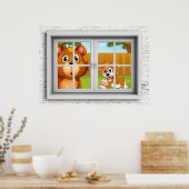 Affiche de vue de fenêtre (Cuisine)