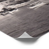 AFFICHE DE VUE DU PORT DE KYRENIA NOIR ET BLANC 19 (Coin)