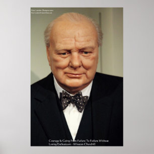 Affiche de Winston Churchill Failure Wisdom Citati