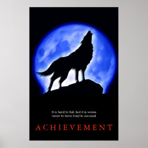 Affiche de Wolf Motivationnel Stylish