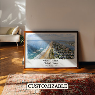 Affiche de Wrightsville Caroline du Nord, Aquarell