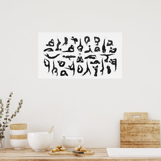 Affiche de yoga (Cuisine)