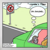 Affiche de zone sans calamar drôle (Devant)