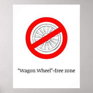 Affiche de zone sans "Wagon Wheel"