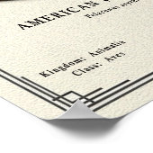 Affiche de zoologie du Pélican blanc d'Amérique (Coin)