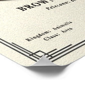 Affiche de zoologie du Pélican brun (Coin)