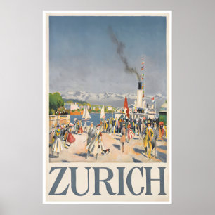 Affiche de Zurich Suisse Impression d'art de voyag