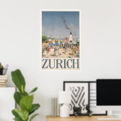 Affiche de Zurich Suisse Impression d'art de voyag (Bureau à domicile)
